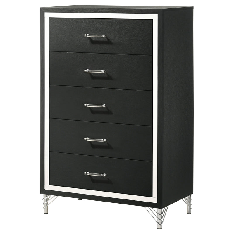 Coaster Furniture Lucia Black 5 Drawer Chest