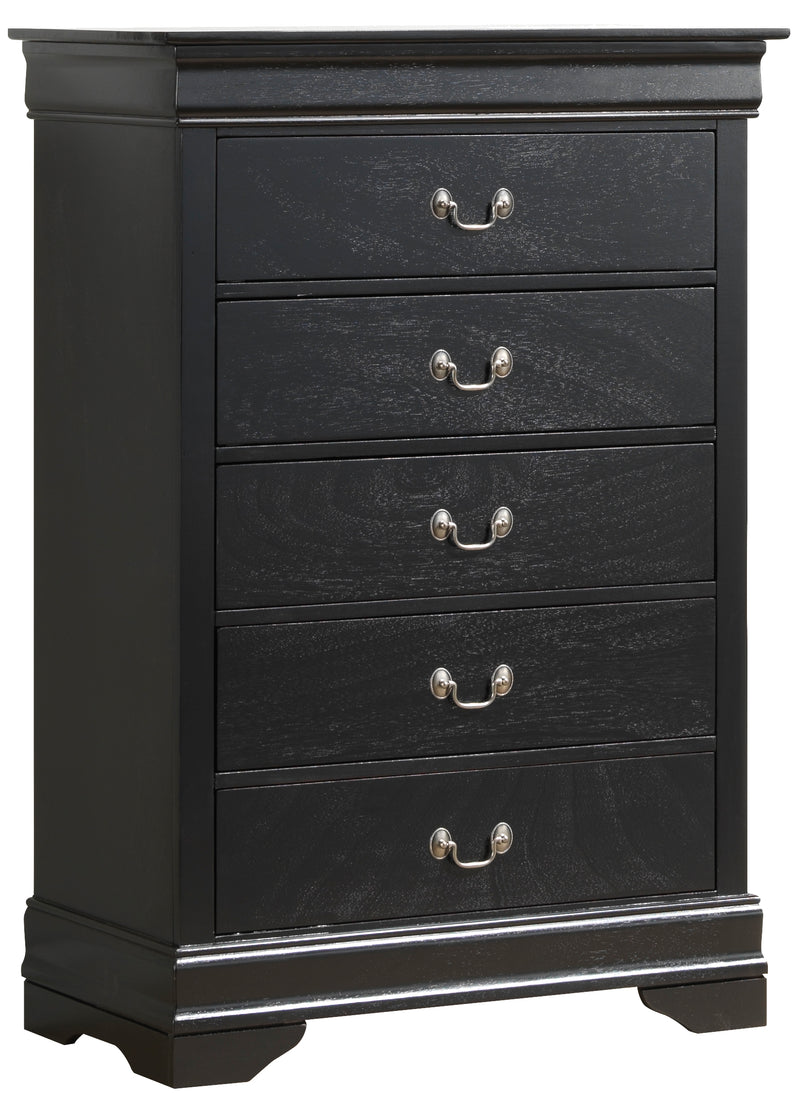 Glory Furniture Louis Phillipe Black Chest