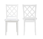 2 New Classic Furniture Trellis White Dining Chairs