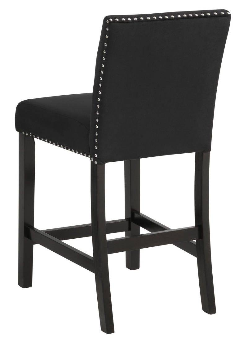 New Classic Furniture Celeste Black Gray 5pc Round Counter Height Set