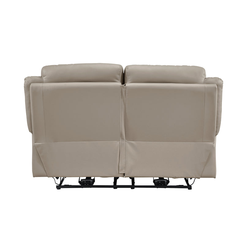 Home Elegance Laconia Brown Power Double Reclining Love Seat