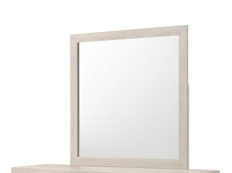 Crown Mark Atticus White Dresser and Mirror