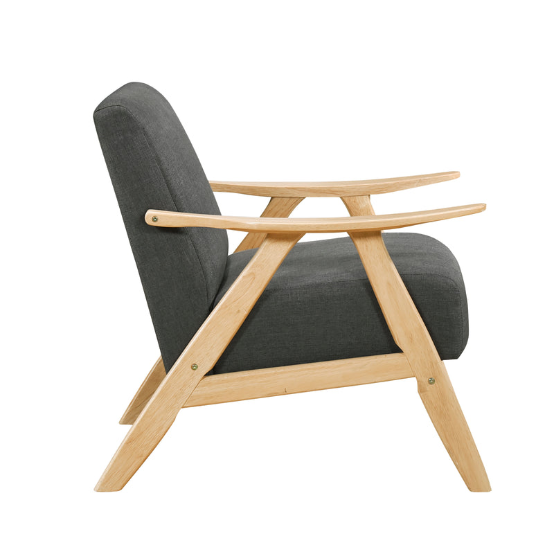 Home Elegance Damala Natural Dark Gray Accent Chair