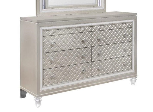Global Furniture Paris Champagne Dresser with Jewelry Drawer