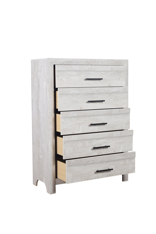 Galaxy Home Denver White 5 Drawer Chest