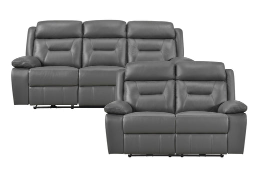 Home Elegance Laconia Dark Gray Power 2pc Living Room Set