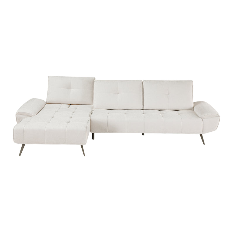 Home Elegance Dominic Orange 2pc Sectional with Left Chaise