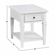 Steve Silver Charlestown White End Table