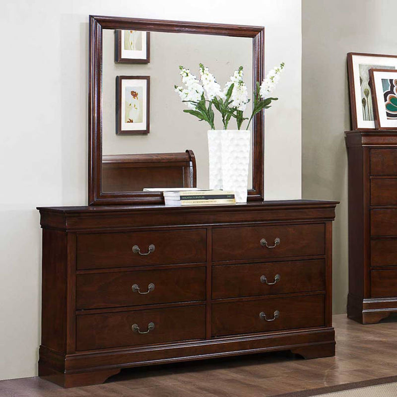 Home Elegance Mayville Stained Grey Dresser and Mirror