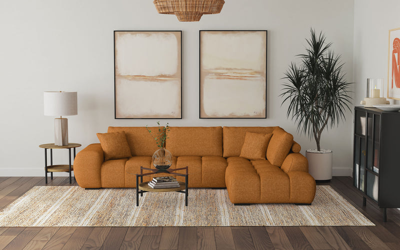 Coaster Furniture Camacho Amber Orange Sectional