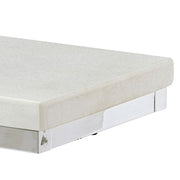 Steve Silver Echo Chrome White Marble Top Chairside Table