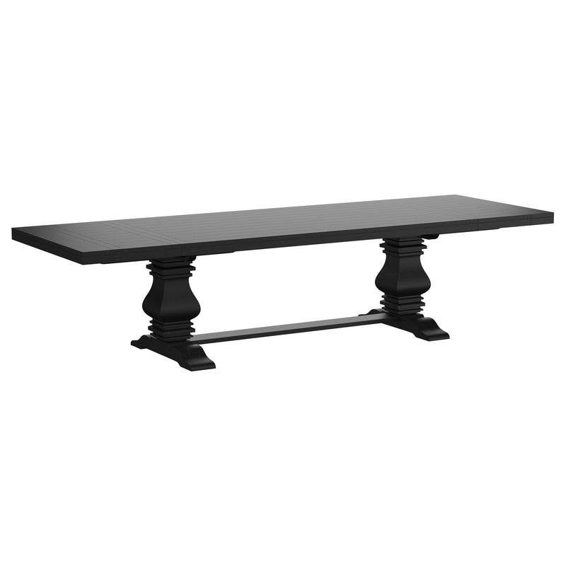 Coaster Furniture Florence Distressed Black Extension Dining Table