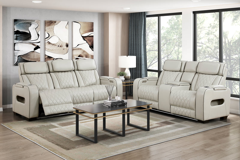 Home Elegance Fairway Brown Power 2pc Living Room Set