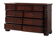 Glory Furniture Lyndon Cherry 9 Drawer Dresser
