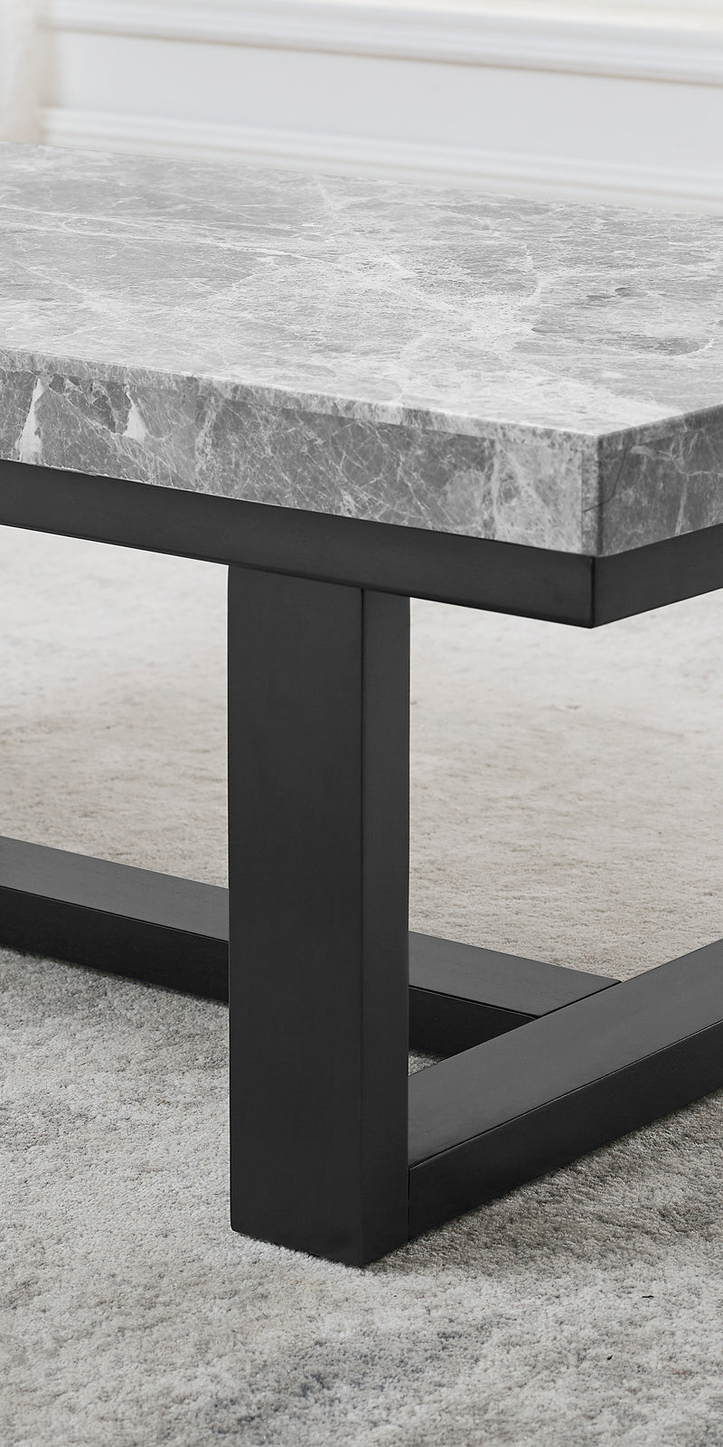 Steve Silver Lucca Gray Marble Top Cocktail Table