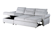 Global Furniture U0301 Grey Pull Out Sofa Bed