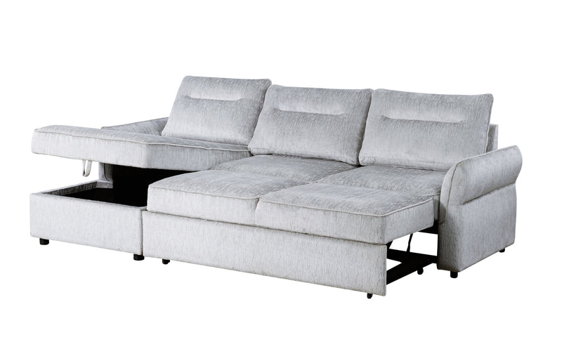 Global Furniture U0301 Grey Pull Out Sofa Bed
