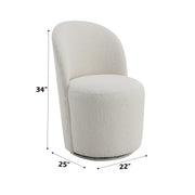 2 Acme Furniture Hollis Beige Swivel Side Chairs