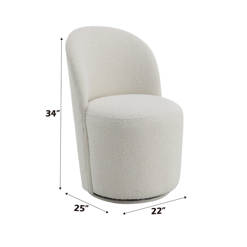 2 Acme Furniture Hollis Beige Swivel Side Chairs