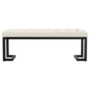 Coaster Furniture Mesa Charcoal Grey Tufted Accent Bench