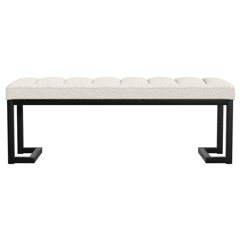 Coaster Furniture Mesa Charcoal Grey Tufted Accent Bench