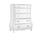 Galaxy Home Opulence White 5 Drawer Chest