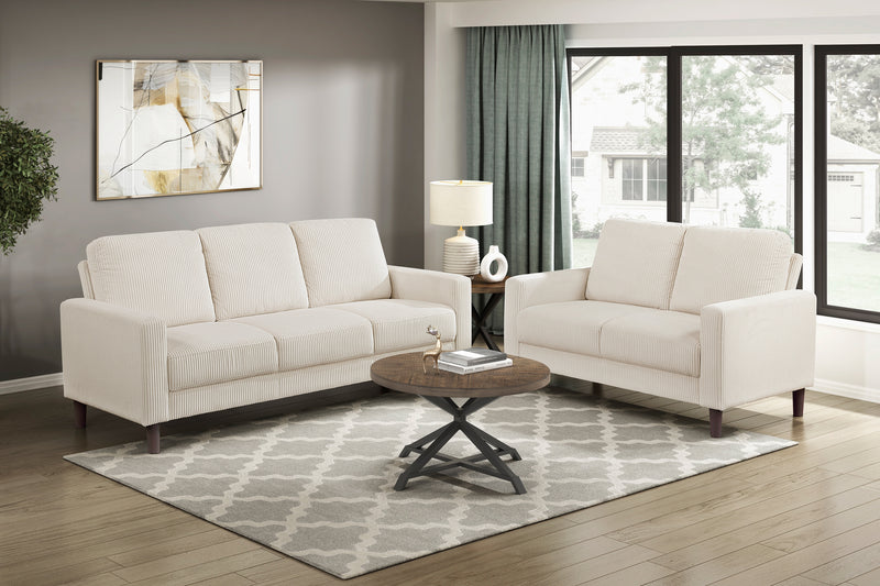 Home Elegance Crandall Beige 2pc Living Room Set