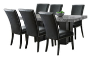 Steve Silver Camila Gray Black 7pc Dining Set