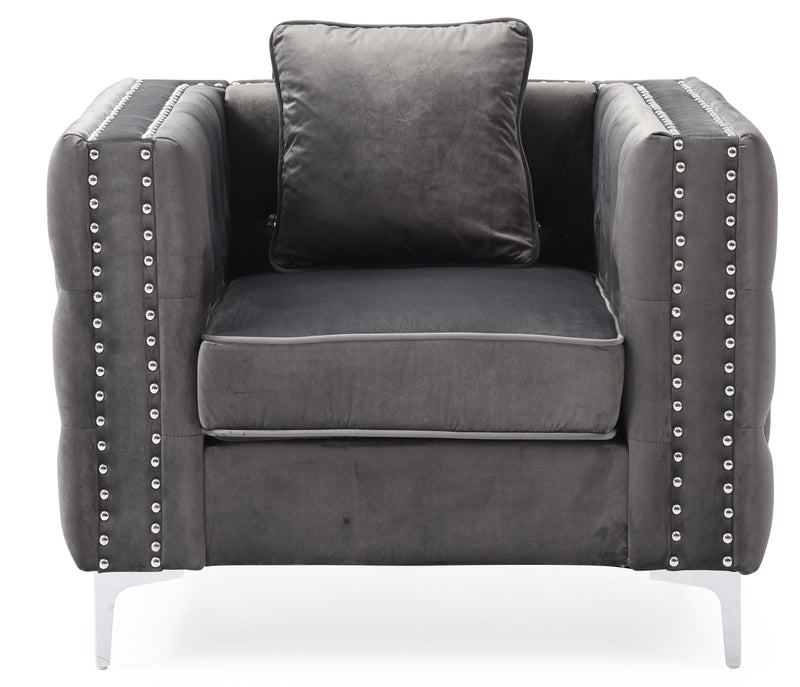 Glory Furniture Paige Black Velvet Chair