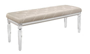 Global Furniture Paris Champagne Bench with Acrylic Legs