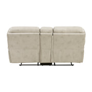 Home Elegance Proctor Brown Double Reclining Love Seat with Console