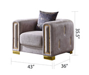 Galaxy Home Impreza Gray 3pc Living Room Set