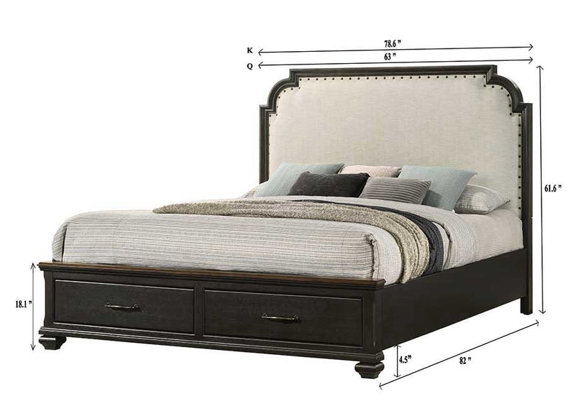 Crown Mark Hamilton Storage Queen Bed