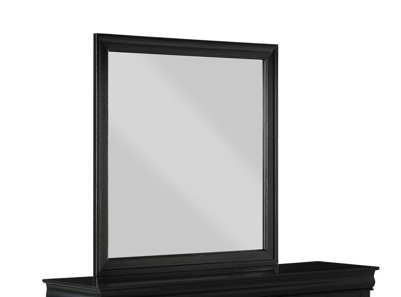 Crown Mark Louis Philip Black Wood Dresser And Mirror