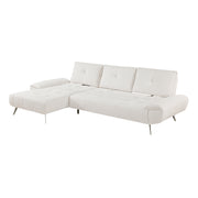 Home Elegance Dominic Orange 2pc Sectional with Left Chaise