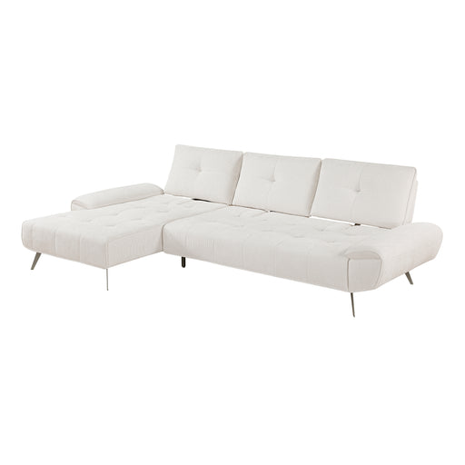 Home Elegance Dominic Orange 2pc Sectional with Left Chaise