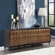 Acme Furniture Diya Bronze and Espresso Console Cabinet