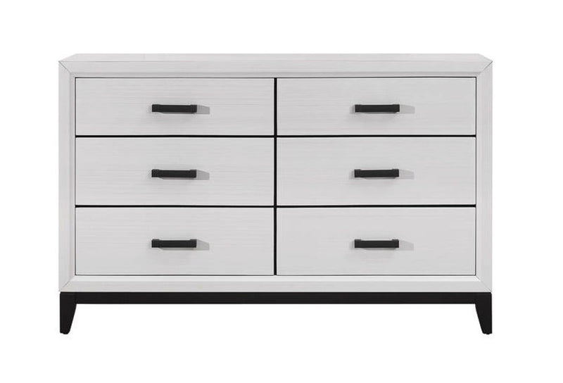 Global Furniture Kate Foil Grey Dresser and Mirror
