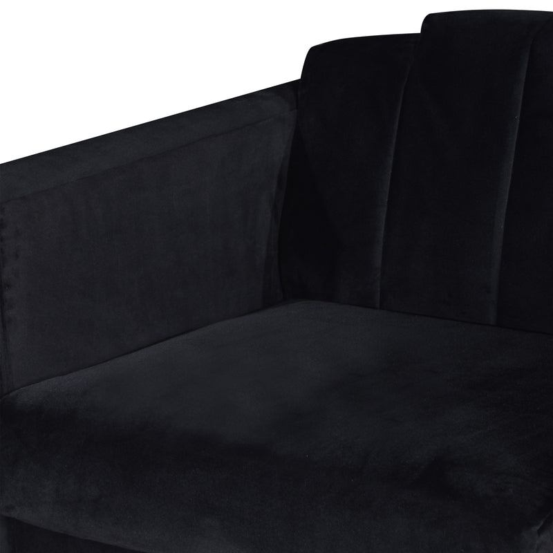 New Classic Furniture Empire Black Lighted Loveseat