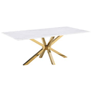 Coaster Furniture Venera White Gold Dining Table