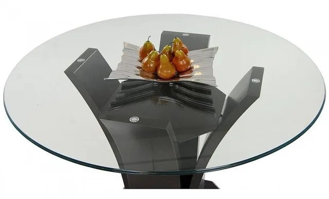 Home Elegance Daisy White Espresso 7pc Counter Height Set