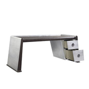 Acme Furniture Brancaster Distress Chocolate Aluminum Desk