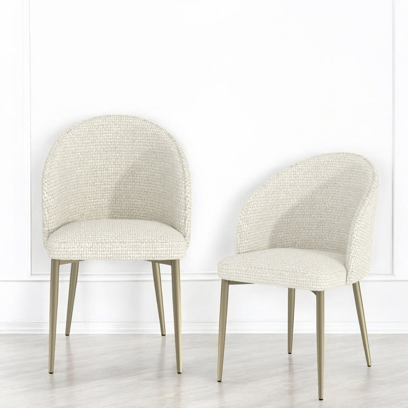 2 Acme Furniture Cora Champagne Side Chairs