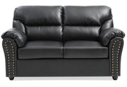 Glory Furniture Olney Black Faux Leather Love Seat