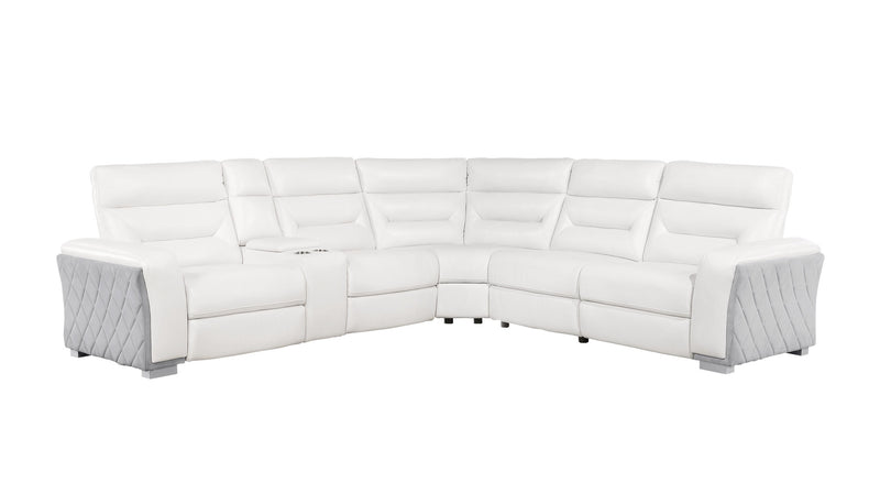 Global Furniture U2682 Grey White Sectional