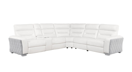 Global Furniture U2682 Grey White Sectional