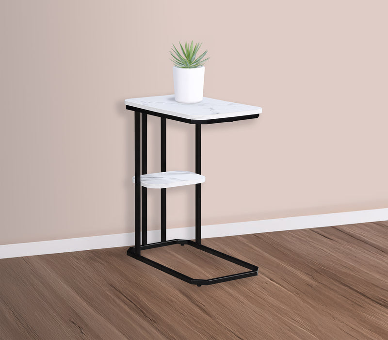 Crown Mark Ida Faux Marble Chairside Table