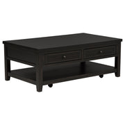 Coaster Furniture Concord Distressed Java Black 3pc Coffee Table Set