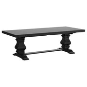 Coaster Furniture Florence Distressed Black Extension Dining Table