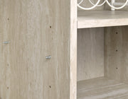 Steve Silver Larkin White Faux Marble Wine Cabinet